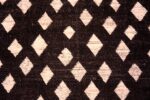 Close Up Of Large Black and White Tribal Diamond Design Modern Medallion Area Rug 11751 by Nazmiyal Antique Rugs