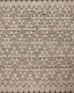 Contemporary Cream Earthy Brown Tribal Nomadic Geometric Design Modern Area Rug 11500 by Nazmiyal Antique Rugs