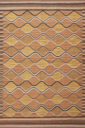 Contemporary Scandinavian Mid-Century Modern Swedish Design Flatweave Kilim Rug 72542 by Nazmiyal Antique Rugs