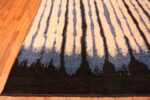 Corner Of Bold Abstract Retro Design Modern Area Rug 11623 by Nazmiyal Antique Rugs