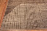 Corner Of Modern Trending Primitive Design Earthy Tones Area Rug 11620 by Nazmiyal Antique Rugs