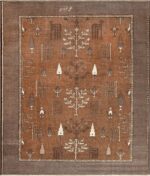 Cypress Tree Garden Design Vintage Tribal Bakhtiari Area Rug 72510 by Nazmiyal Antique Rugs
