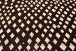 Details Of Large Black and White Tribal Diamond Design Modern Medallion Area Rug 11751 by Nazmiyal Antique Rugs