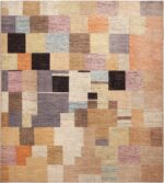 Eclectic Colorful Artistic Geometric Modern Area Rug 11739 by Nazmiyal Antique Rugs