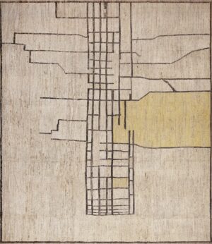 Handmade Modern Abstract Tribal Contemporary Wool Pile Area Rug 11686 by Nazmiyal Antique Rugs