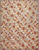 Large Geometric Warm Colors Modern Area Rug 11760 by Nazmiyal Antique Rugs