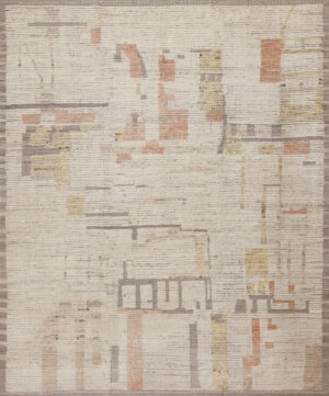 Modern Abstract Contemporary Minimalist Geometric Design Area Rug 11471 by Nazmiyal Antique Rugs