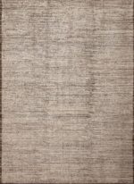 Modern Contemporary Handmade Cream Brown Wool Minimalist Area Rug 11663 by Nazmiyal Antique Rugs