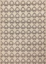 Modern Room Size Brown Cream Moroccan Berber Beni Ourain Design Area Rug 11312 by Nazmiyal Antique Rugs