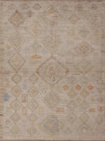Modern Tribal Geometric Design Rustic Contemporary Area Rug 11220 by Nazmiyal Antique Rugs