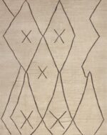 Tribal Moroccan Beni Ourain Design Contemporary Modern Flatwoven Kilim Area Rug 11690 by Nazmiyal Antique Rugs