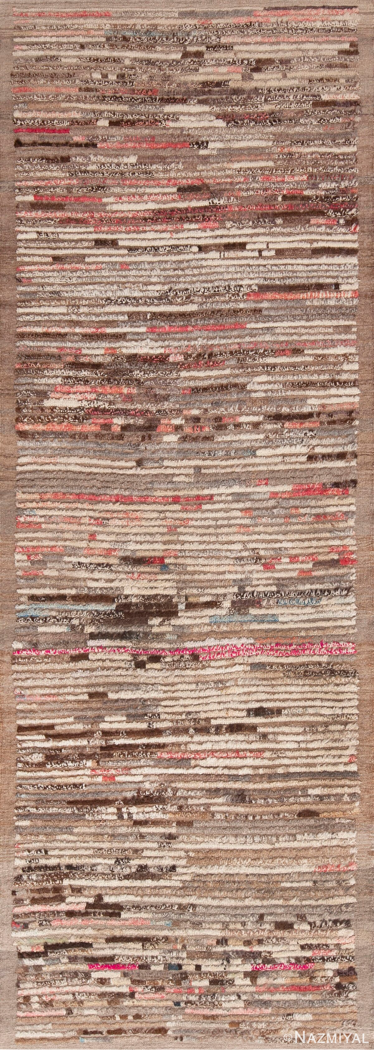 Artistic Wool Modern Contemporary Abstract Hall Runner Rug 11118 by Nazmiyal Antique Rugs