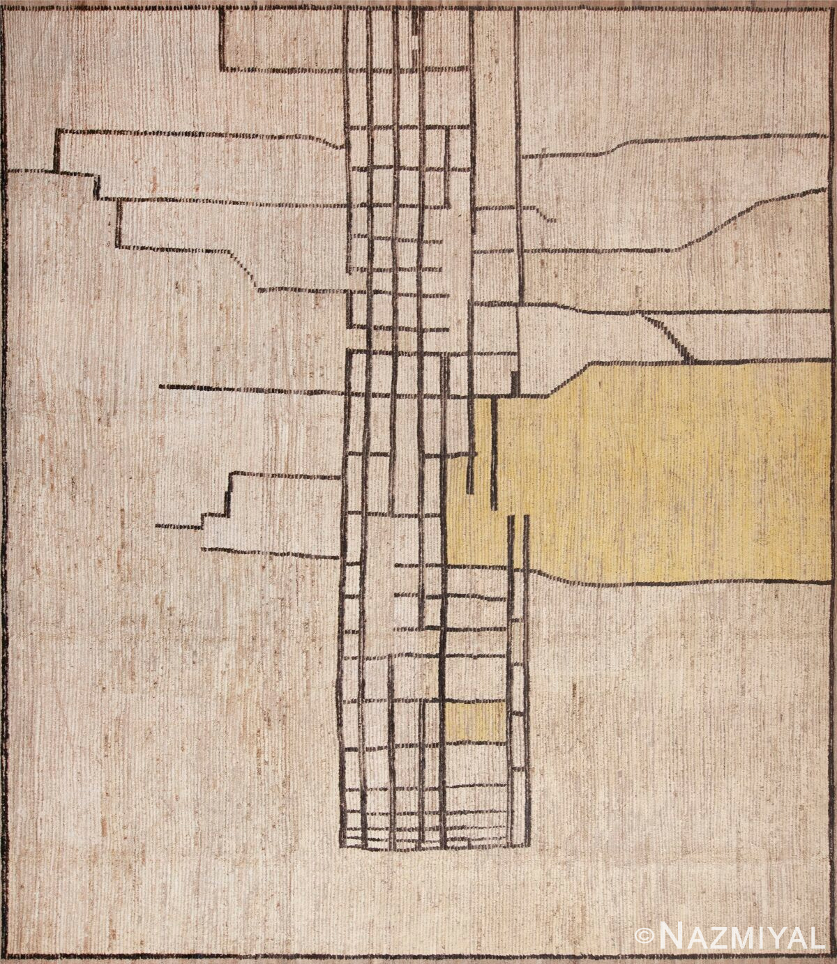 Handmade Modern Abstract Tribal Contemporary Wool Pile Area Rug 11686 by Nazmiyal Antique Rugs