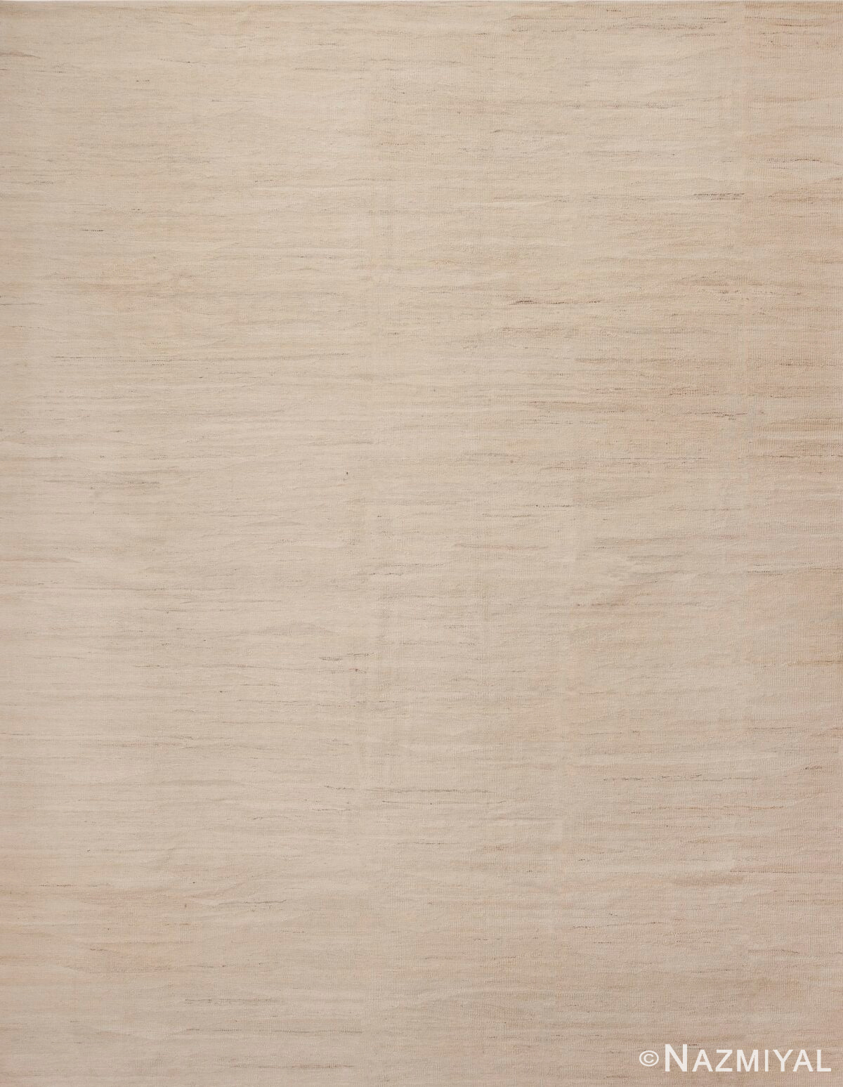 Large Abstract Solid Cream Color Minimalist Modern Flatweave Kilim Rug 11736 by Nazmiyal Antique Rugs