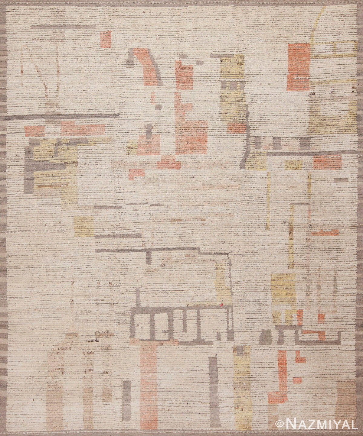 Modern Abstract Contemporary Minimalist Geometric Design Area Rug 11471 by Nazmiyal Antique Rugs