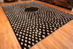 Whole View Of Large Black and White Tribal Diamond Design Modern Medallion Area Rug 11751 by Nazmiyal Antique Rugs
