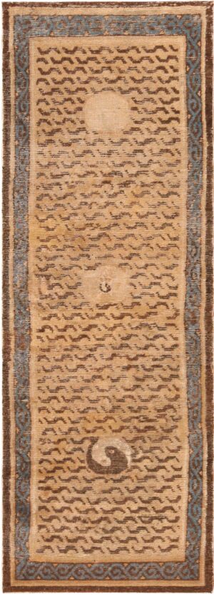 Yin And Yang Design Antique Chinese Kangxi Dynasty Fragment Rug 71583 by Nazmiyal Antique Rugs