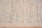 Border Of Tribal Light Blue Moroccan Berber Beni Ourain Pattern Modern Area Rug 11639 by Nazmiyal Antique Rugs