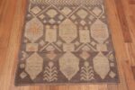 Bottom Of Primitive Tribal Geometric Design Earthy Modern Hallway Runner Rug 11023 by Nazmiyal Antique Rugs