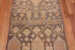 Center Of Primitive Tribal Geometric Design Earthy Modern Hallway Runner Rug 11023 by Nazmiyal Antique Rugs