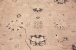 Close Up Of Neutral Light Color Contemporary Modern Turkish Oushak Area Rug 11381 by Nazmiyal Antique Rugs