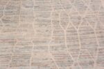 Close Up Of Tribal Light Blue Moroccan Berber Beni Ourain Pattern Modern Area Rug 11639 by Nazmiyal Antique Rugs