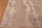 Corner Of Chic and Stylish Modern Brown Tones Area Rug 11645 by Nazmiyal Antique Rugs