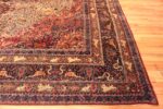 Corner Of Fine Floral Animal Design Antique Oversized Persian Tabriz Rug 72518 by Nazmiyal Antique Rugs