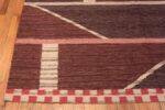 Corner Of Geometric Contemporary Swedish Mid-Century Modern Design Flatwoven Kilim Rug 72537 by Nazmiyal Antique Rugs