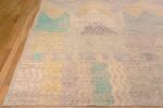 Corner Of Handmade Wool Pile Casual Tribal Design Modern Area Rug 11873 by Nazmiyal Antique Rugs