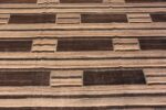 Details Of Contemporary Brown Color Allover Geometric Design Modern Flatweave Kilim Area Rug 11702 by Nazmiyal Antique Rugs