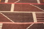 Details Of Geometric Contemporary Swedish Mid-Century Modern Design Flatwoven Kilim Rug 72537 by Nazmiyal Antique Rugs