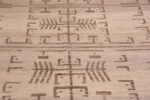 Details Of Neutral Earthy Brown Cream Tribal Geometric Modern Area Rug 11265 by Nazmiyal Antique Rugs