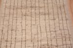 Details Of Plush Cream Wool Pile Stripped Contemporary Modern Hallway Runner Rug 11149 by Nazmiyal Antique Rugs