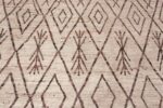 Details Of Tribal Cream Brown Moroccan Berber Beni Ourain Design Modern Area Rug 11615 by Nazmiyal Antique Rugs