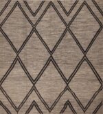 Facinating Geometric Chevron Design Square Shape Grey Color Modern Area Rug #11392 by Nazmiyal Antique Rugs