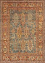 Happy Jewel Tone Color Modern Tribal Geometric Caucasian Animal Design Contemporary Area Rug 11231 at Nazmiyal Antique Rugs