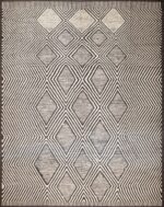 Large Size Black Grey Color Chevron Diamond Design Modern Area Rug 11798 by Nazmiyal Antique Rugs