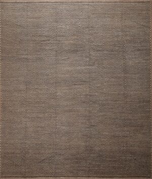 Large Size Earthy Brown Geometric Checkerboard Design Modern Area Rug #11752 by Nazmiyal Rugs