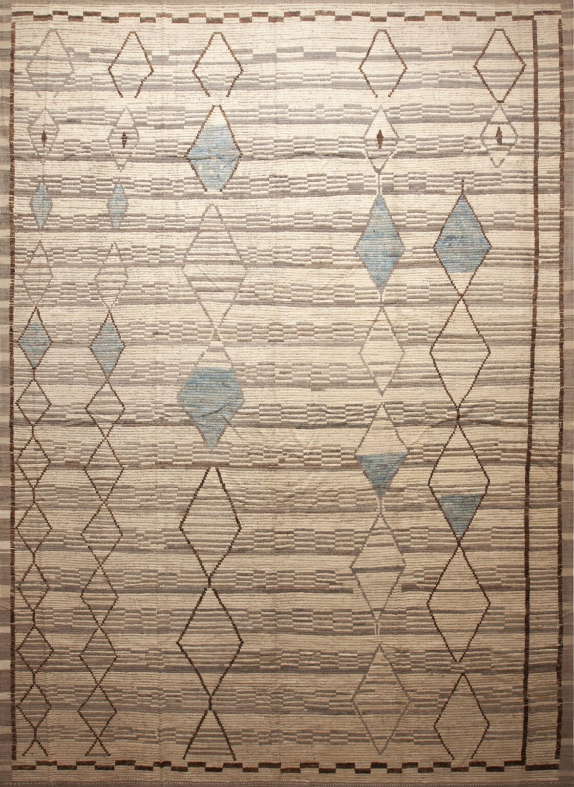 Rug Pattern Normal Geometric Diamond Pattern Neutral Modern Area Rug Nazmiyal