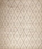 Large Size Contemporary Tribal Geometric Moroccan Berber Beni Ourain Design Modern Rug #11766 by Nazmiyal Rugs