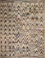 Large Size Geometric Chevron Design Modern Area Rug 11868 by Nazmiyal Antique Rugs
