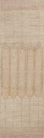 Long And Narrow Modern Tribal Geometric Design Runner Rug 11018 by Nazmiyal Antique Rugs