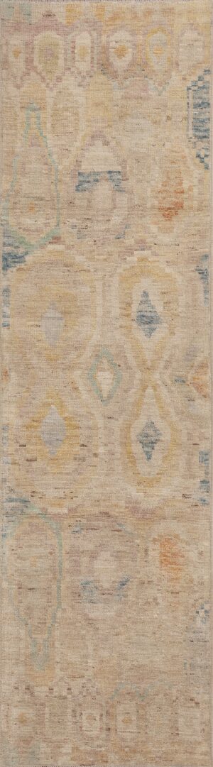 Modern Tribal Warm Cozy Long And Narrow Size Hallway Runner Rug 11019 by Nazmiyal Antique Rugs