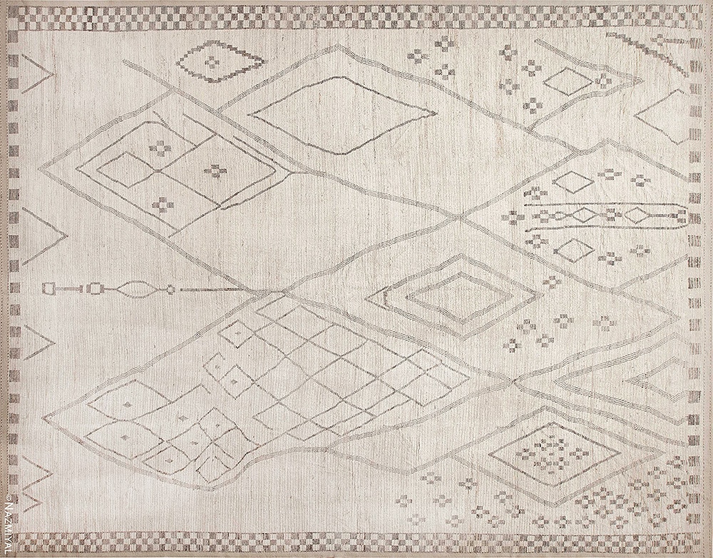 Neutral Modern Contemporary Area Rug #11772 Neutral Modern Contemporary Area Rug #11772 by Nazmiyal Antique Rugs