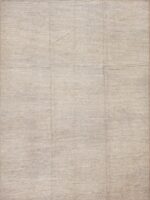 Solid Abstract Light Cream Color Modern Contemporary Area Rug 11441 by Nazmiyal Antique Rugs