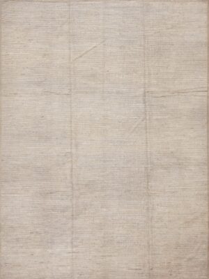 Solid Abstract Light Cream Color Modern Contemporary Area Rug 11441 by Nazmiyal Antique Rugs