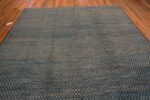Top Of Blue Grey Allover Brown Checkerboard Design Modern Handmade Wool Pile Area Rug 11481 by Nazmiyal Antique Rugs