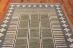 Top Of Mid-Century Modern Geometric Swedish Scandinavian Design Contemporary Flatweave Kilim Rug 72544 by Nazmiyal Antique Rugs