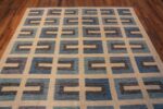 Top Of Mid-Century Modern Geometric Scandinavian Swedish Design Flatweave Kilim Contemporary Area Rug 72541 by Nazmiyal Antique Rugs
